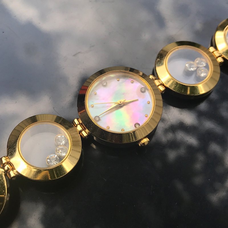 【Lost And Find】Elegant Natural Mother of pearl watch - Women's Watches - Gemstone White