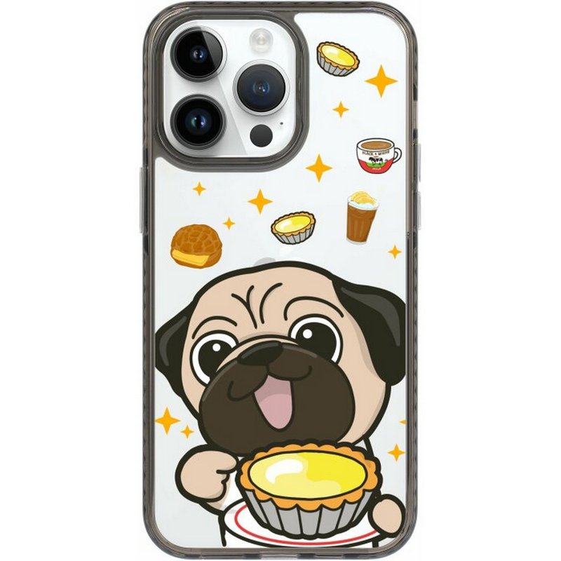 Pug Egg Tart Treats iPhone 16 Samsung s24 Golden Case/Mirror Case/Hybrid Plus - Phone Cases - Plastic Multicolor