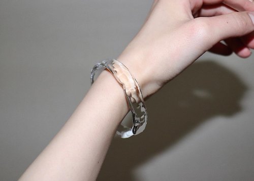 氷のガラスバングル glass bangle bracelet - ショップ MATSUKAWA