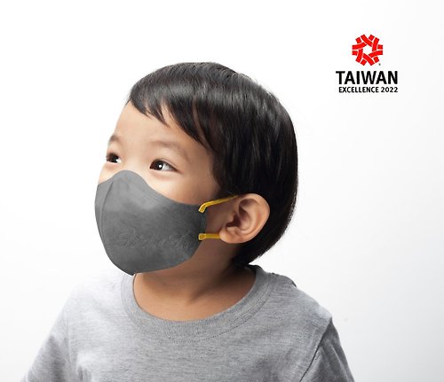 :dc 克微粒口罩 :dc 克微粒-立體奈米薄膜口罩兒童 灰口罩+黃耳帶 S Size(6片/盒)