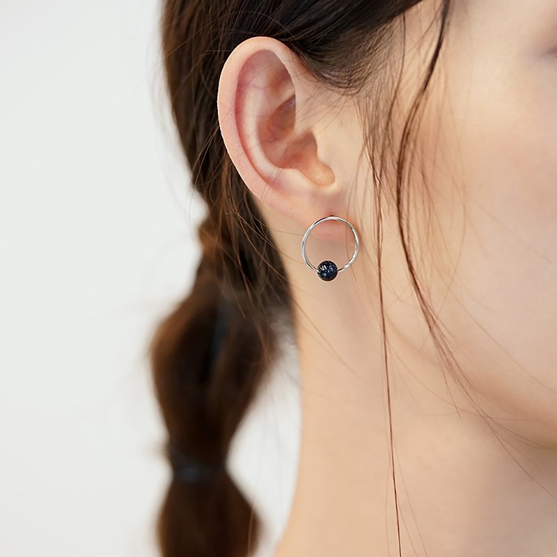 星球守護12星座耳環 VISHI未时設計s925純銀水晶寶石耳釘自制禮物 - 耳環/耳夾 - 半寶石 