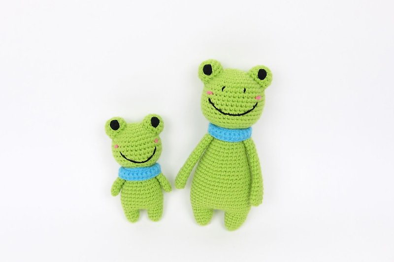 蛙蛙玩偶搖鈴/青蛙/彌月禮盒 - 彌月禮盒 - 聚酯纖維 綠色