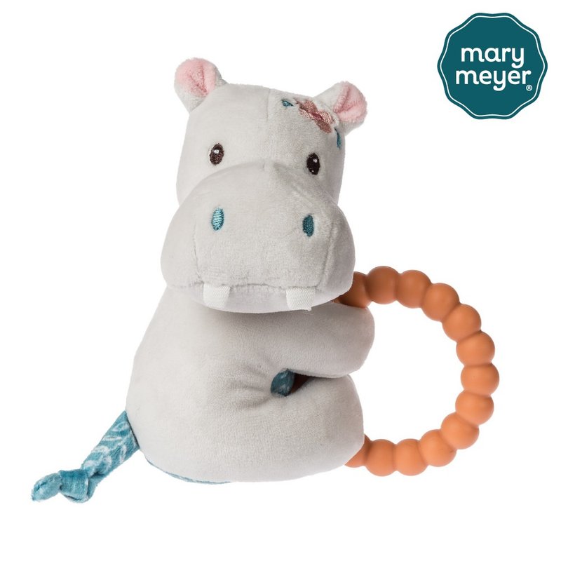 快速出貨-【MaryMeyer】柔軟手搖鈴-河馬喜寶 - 嬰幼兒玩具/毛公仔 - 其他材質 灰色
