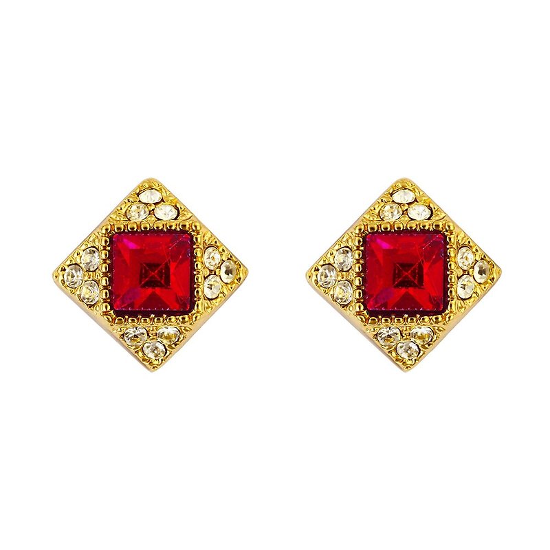 Other Metals Earrings & Clip-ons Red - Rhombic Earrings