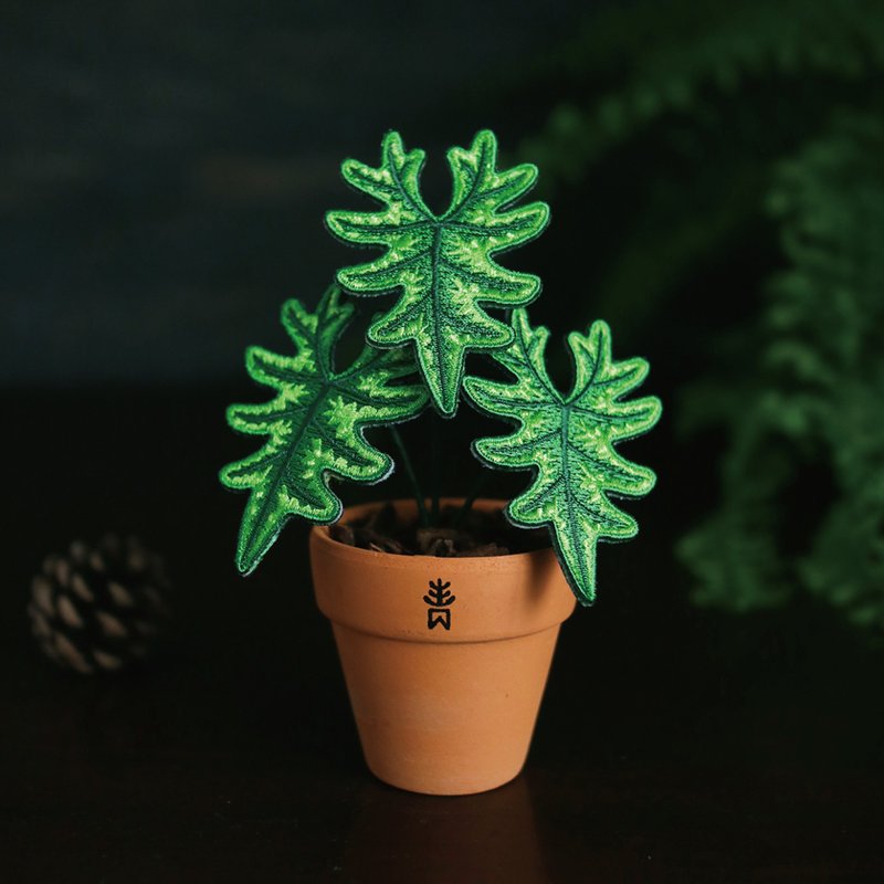 捷克林-刺繡盆栽-海外限定賣場 - 擺飾/家飾品 - 其他材質 綠色