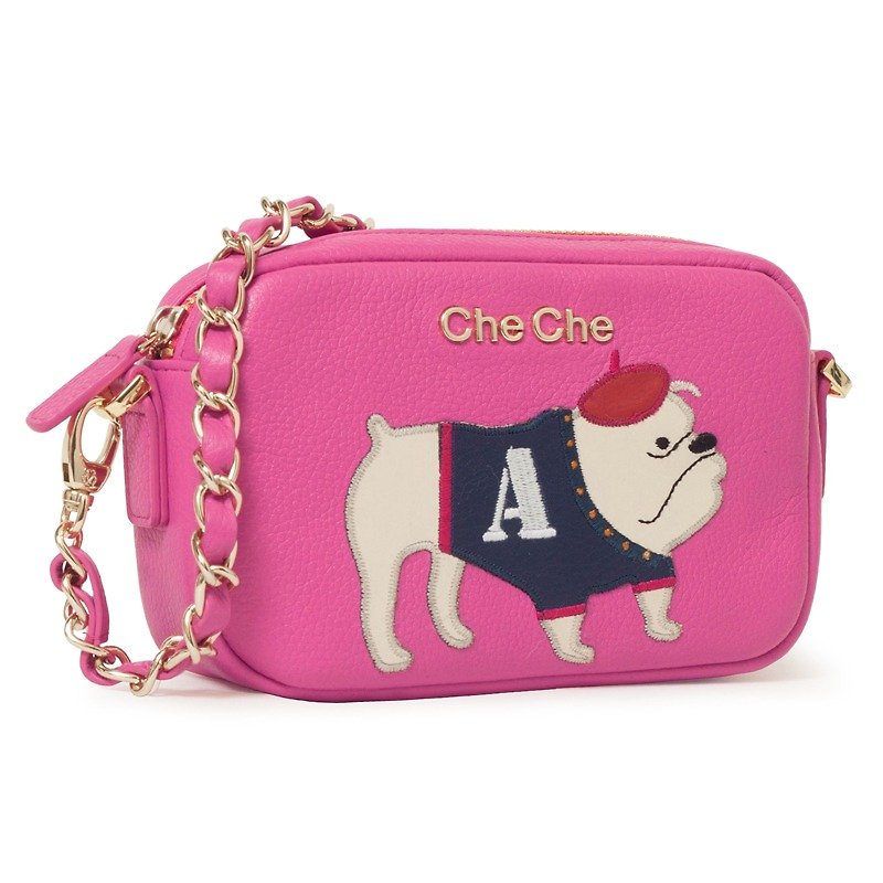 Cute Bulldog Leather Pouch - Messenger Bags & Sling Bags - Genuine Leather Multicolor