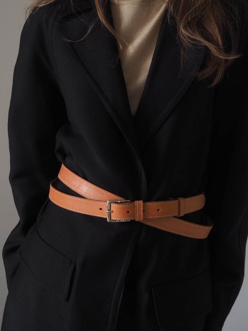 HERMES エルメス by Martin Margiela マルジェラ期 エトリヴィエール ドゥブルトゥール ベルト レザー ブラウン ヴィンテージ - 腰帶/皮帶 - 真皮 咖啡色