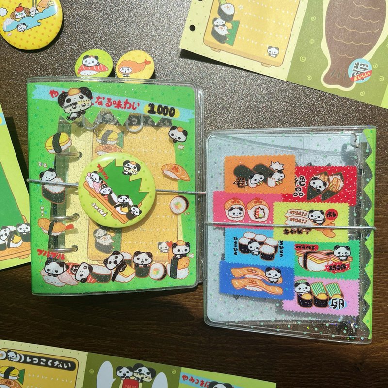 【壽司草】m5手帳活頁本/收納兩折閃粉外殼 - 筆記簿/手帳 - 其他材質 多色