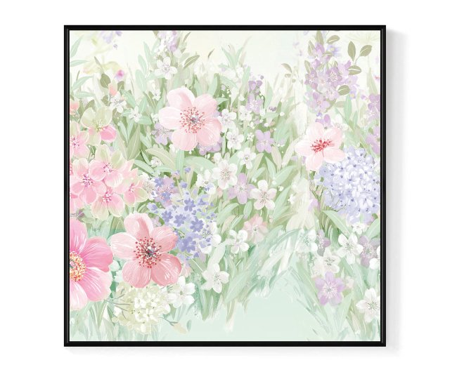 花の絵 すずらん アート 「巡る幸せを花束に」