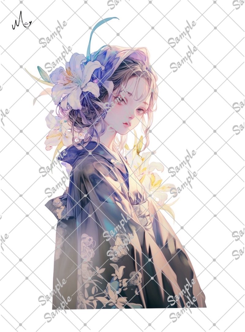 オリジナル人物ステッカー9月新作 - 貼紙 - 紙 