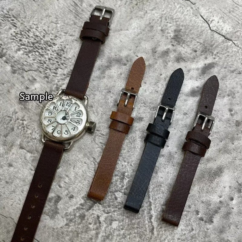 Timeless Watchband vintage handmade cowhide strap 10/12/14MM - สายนาฬิกา - หนังแท้ หลากหลายสี