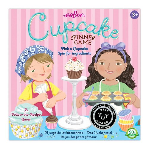 eeBoo 台灣總代理 eeBoo 桌遊轉盤系列 - Cupcake Spinner Game 杯子蛋糕