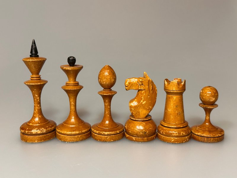 Rare Russian Soviet chess set similar to (post)-Averbakh I - 桌遊/卡牌 - 木頭 黑色