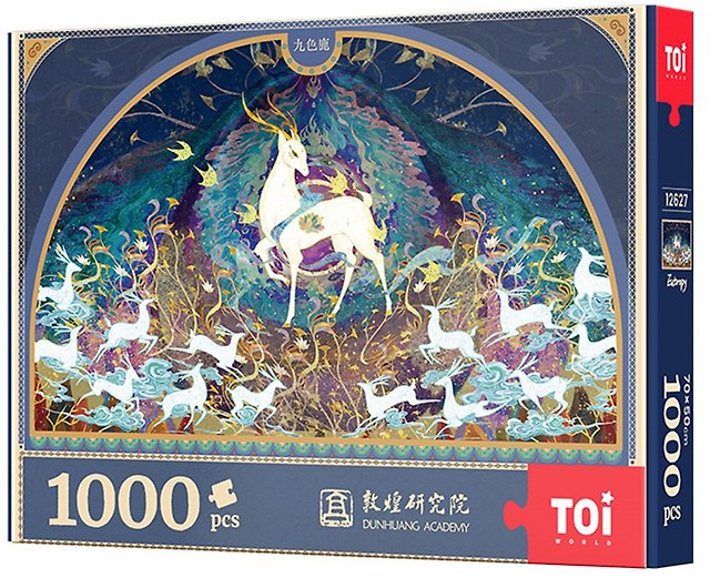 TOi Tuyi [9 色の鹿] 1000 ピース 敦煌壁画パズル クリエイティブ 
