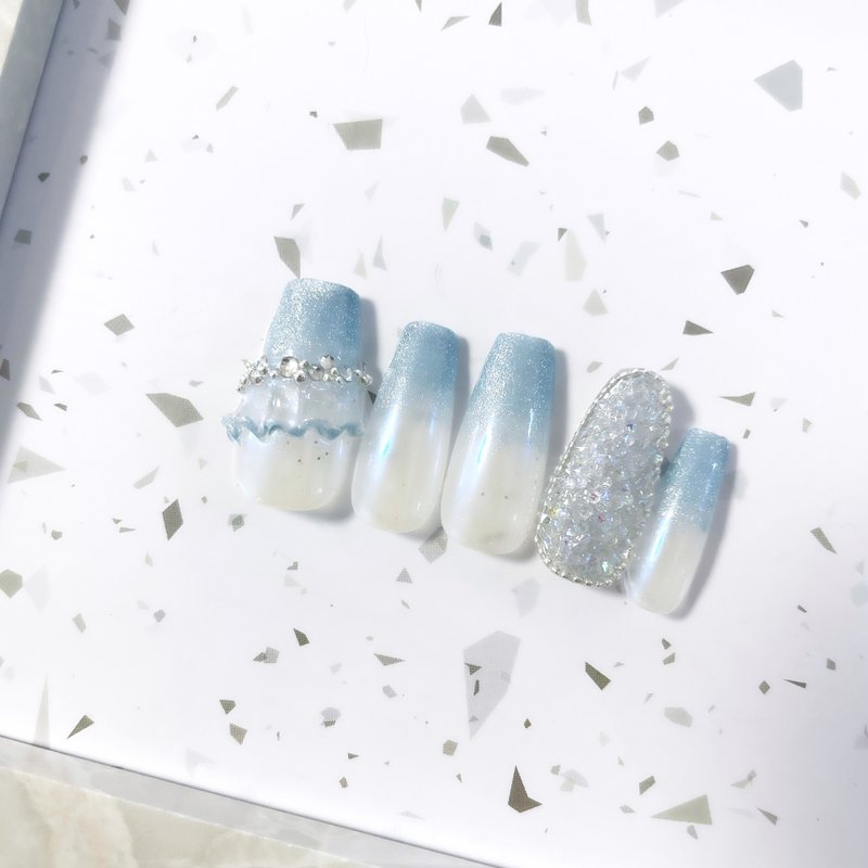 [Nail Tips] Pixie Nails - Nail Polish & Acrylic Nails - Resin Blue