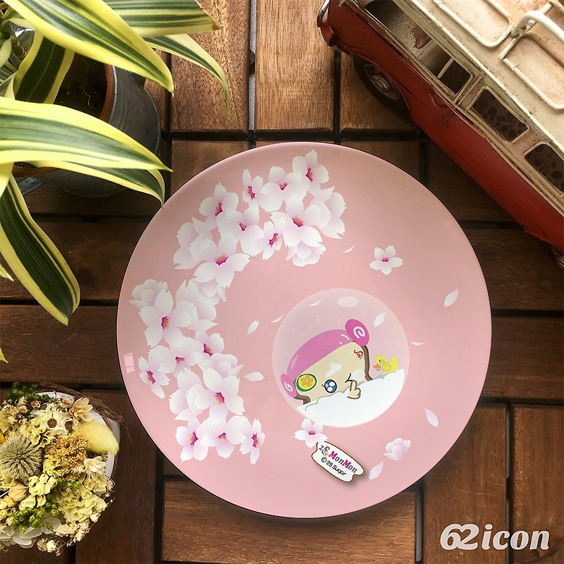 No. 37-2S Sugar-Toast Meng Meng - Tong Xin-8 吋骨瓷盘 - Small Plates & Saucers - Porcelain Multicolor