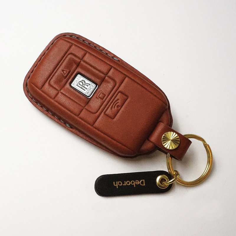 leather key fob fit for Rolls Royce GHOST - Keychains - Genuine Leather 