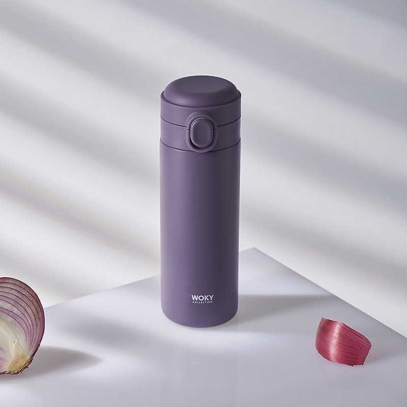 WOKY-Lightweight plastic easy-to-clean thermos flask 450ML-Night purple - Vacuum Flasks - Stainless Steel Purple