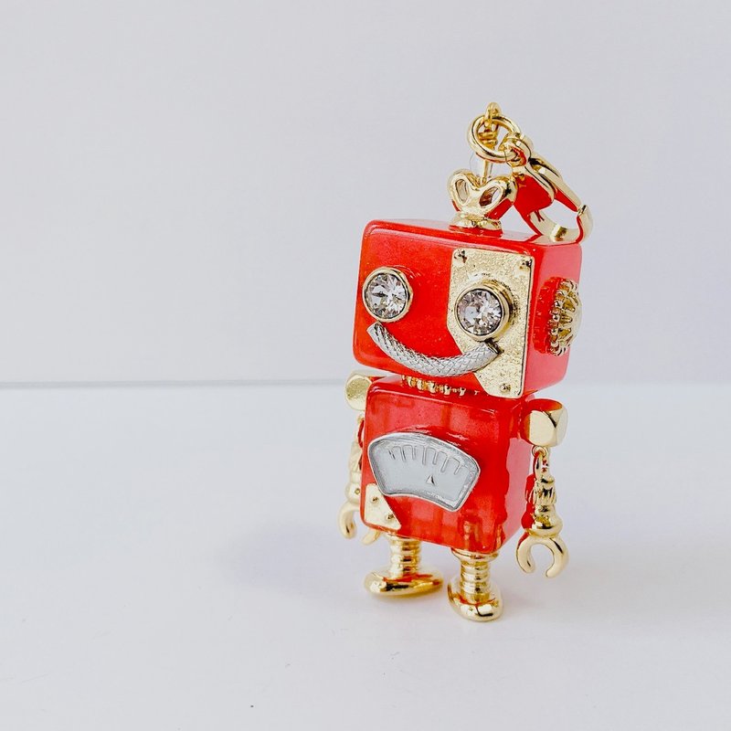 【Robot　Accessories】ロボットチャーム  93 - 項鍊 - 塑膠 紅色