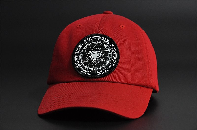 Hexagon magic symbols/old hat/wine red - Hats & Caps - Cotton & Hemp 