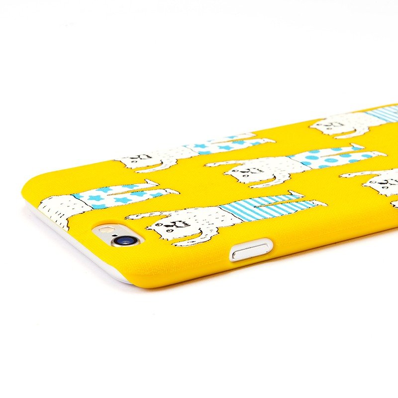 日本IrohaPublish 「 iPhone6」布感手機殼 - 黃色小怪物 - 手機殼/手機套 - 塑膠 
