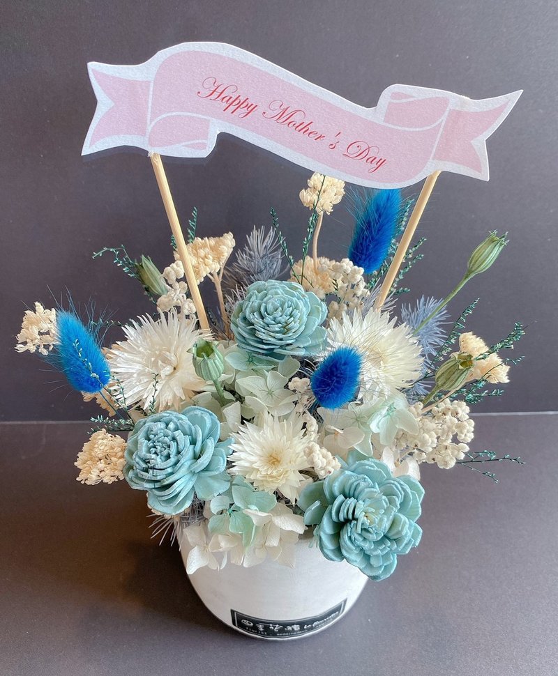 Colorful dried potted flowers|no withered flower ceremony|festival flower gift|gift|customized - ช่อดอกไม้แห้ง - พืช/ดอกไม้ หลากหลายสี