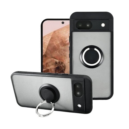 VOYAGE-CASE SHOP CASE SHOP Google Pixel 8a 指環支架站立保護殼-黑