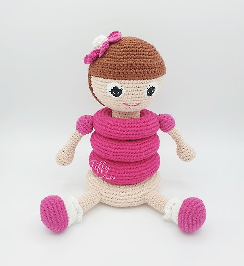 TiffyHappyCrafts Tiffy The Cute Doll Stacking Toy | Amigurumi Crochet Doll PATTERN PDF