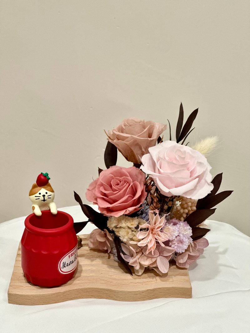 復古色系永生花筆筒 擴香 辦公小物 交換禮物 新年禮物 開幕花禮 - 乾燥花/永生花 - 植物．花 