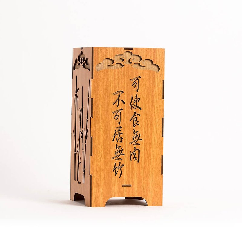 Wood Penetration - Square - Bamboo - โคมไฟ - ไม้ สีนำ้ตาล