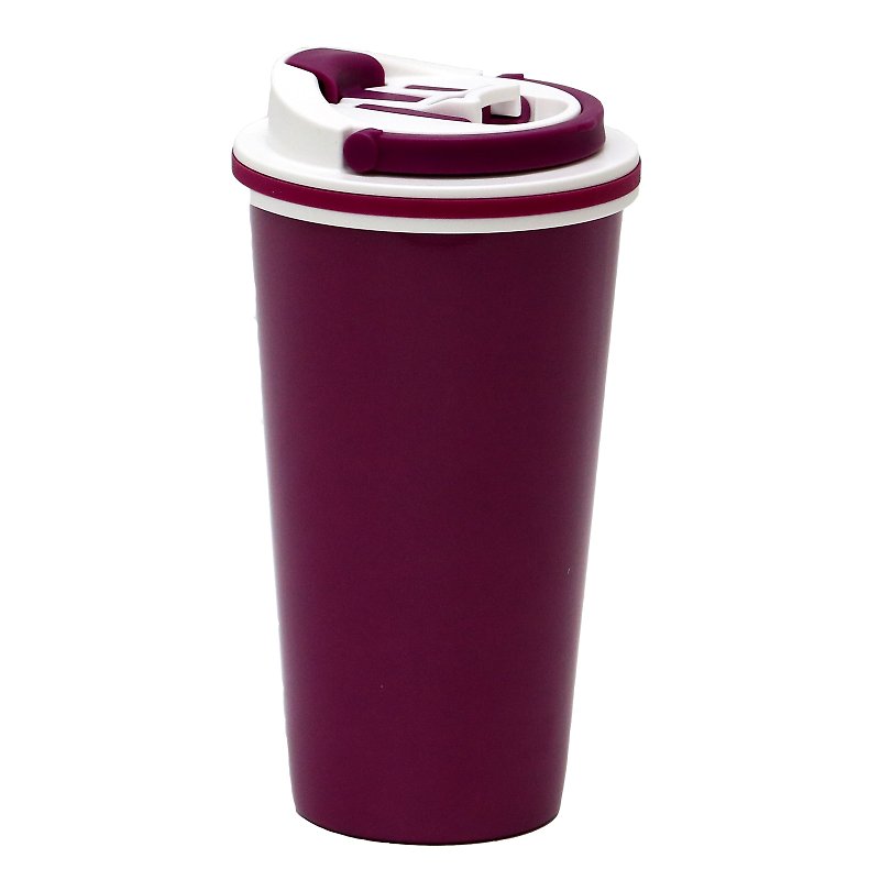 Pull button Stainless Steel vacuum flask-500ml (cherry red)-Made in Taiwan - Vacuum Flasks - Stainless Steel Pink
