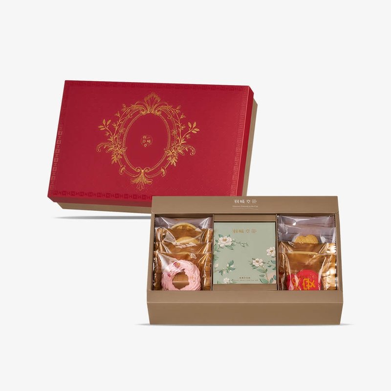 【過年禮盒】綺耀御禮-茶包款 國宴級國際摘星台灣茶+獨家茶點 - 茶葉/茶包/水果茶 - 新鮮食材 紅色