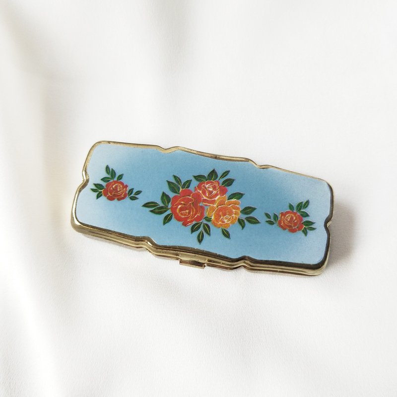 【好日戀物】Vintage古物花朵迷你飾品收納盒 - 居家收納/收納盒/儲物盒 - 其他金屬 金色