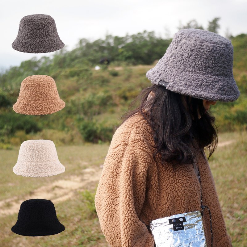 Double Sided Fluffy Bucket Hat (4 Colors) - Hats & Caps - Wool Multicolor