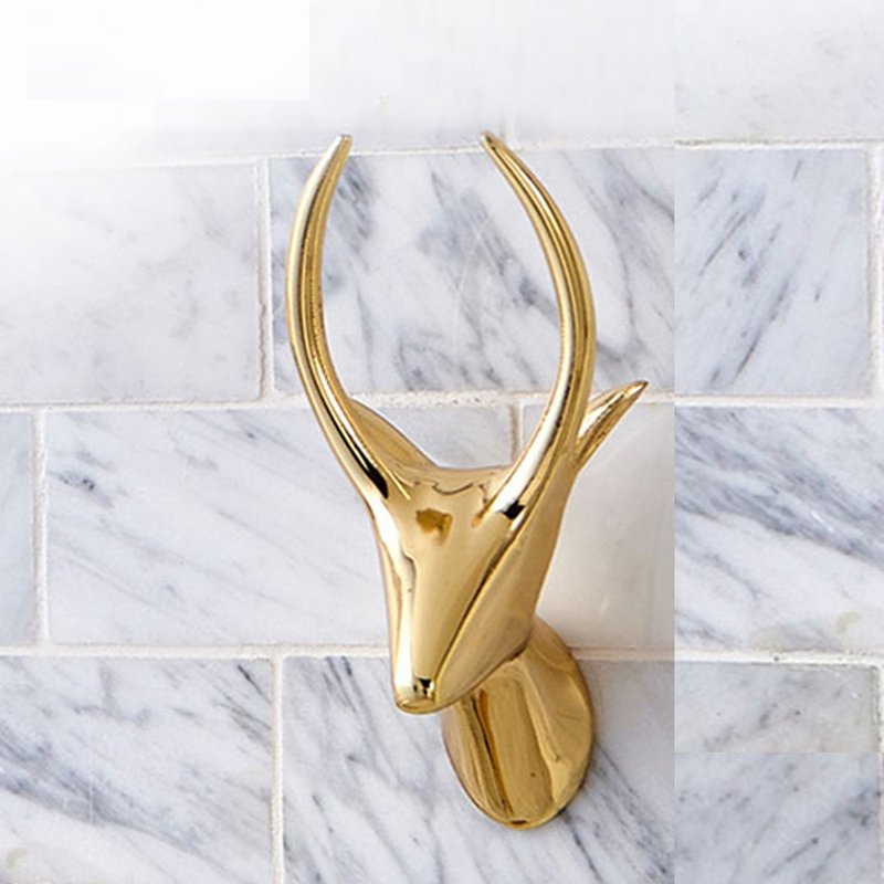 Bencross original heart-light bright gold zinc alloy hook-antelope - Storage - Other Metals Gold