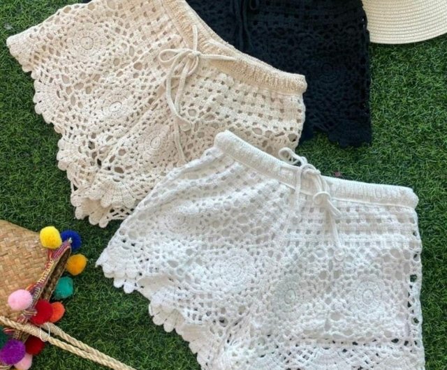 Crochet on sale bikini shorts