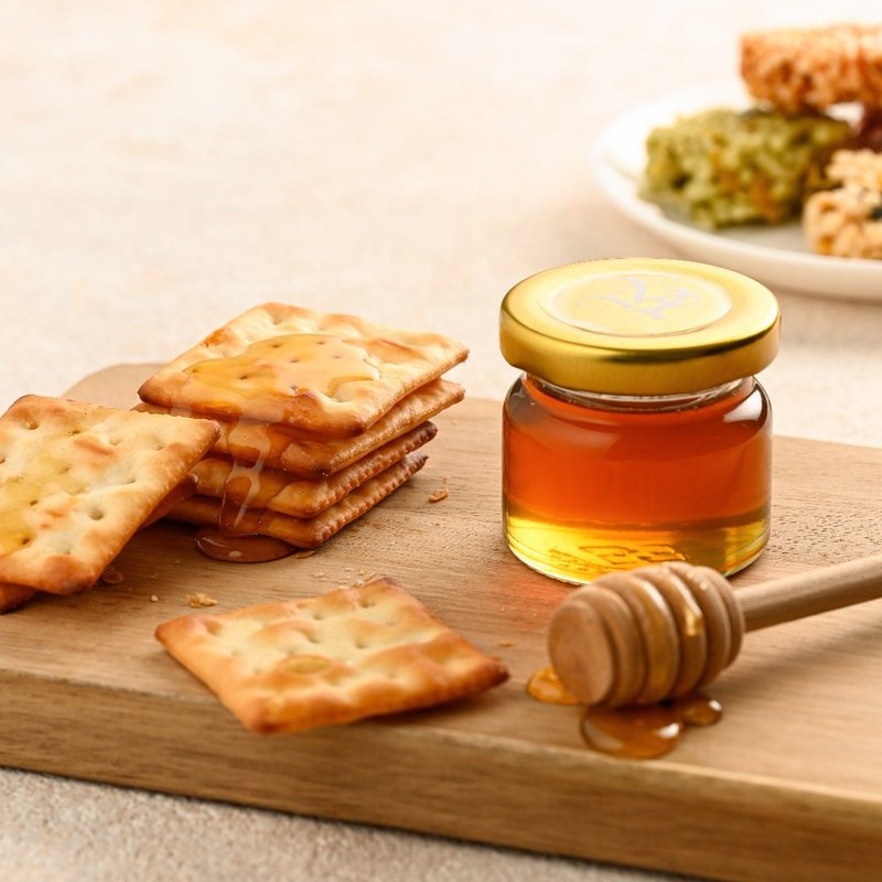 【春節ギフト】ライチはちみつ × 手作り醤油風味ライスクラッカー | 台湾の小規模農家 - はちみつ・黒糖 - 食材 グリーン