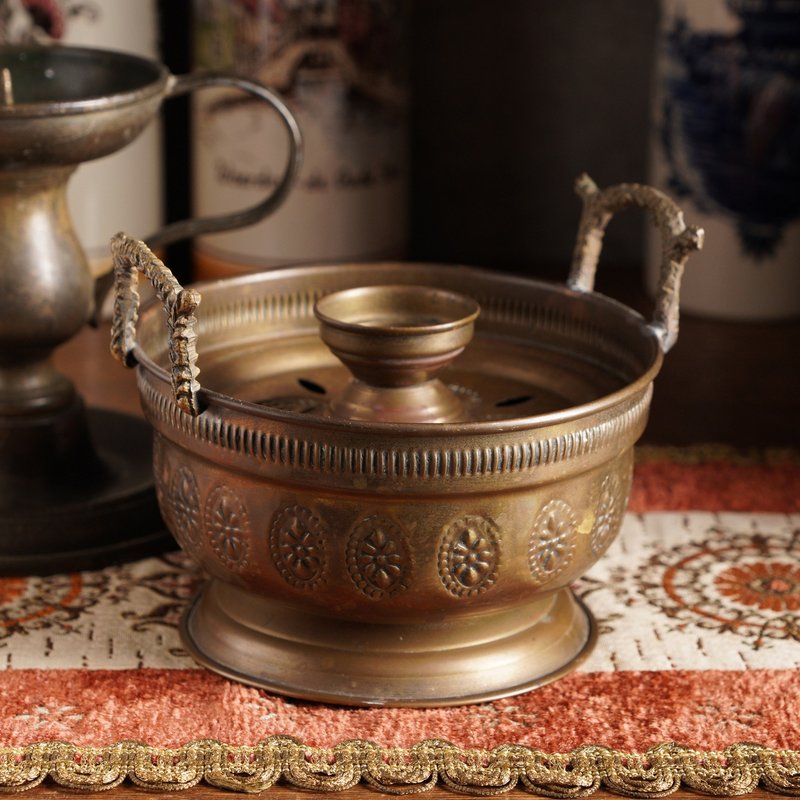 Vintage brass aroma difuser - อื่นๆ - ทองแดงทองเหลือง สีนำ้ตาล