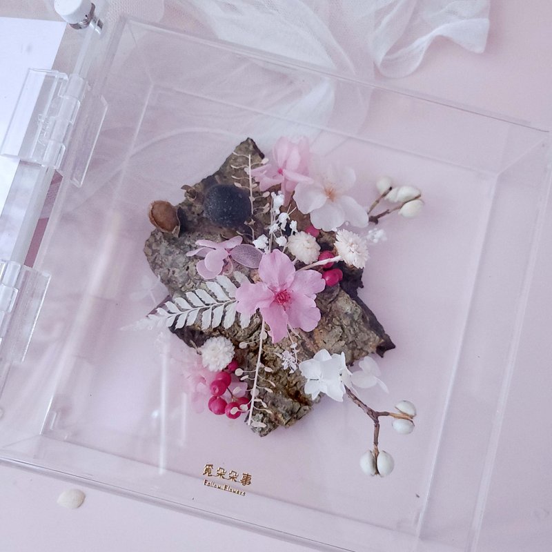 Time Treasure Box | Transparent fairy style flower box (exclusive order): big flower spring cherry powder - Picture Frames - Plants & Flowers Pink