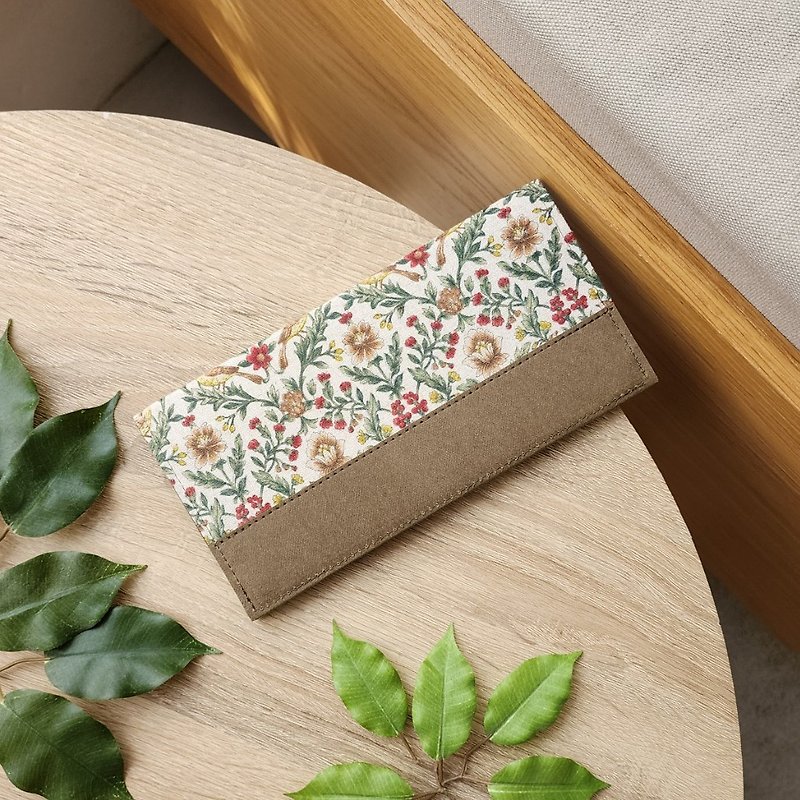 Planted Japanese cloth limited edition washed kraft paper clip long clip wallet - Wallets - Paper Green
