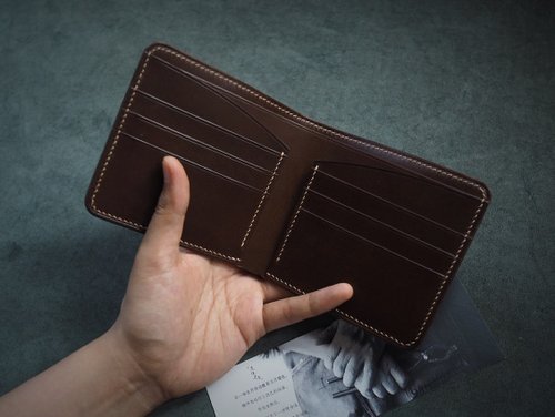 皮俠客PXK手工皮具 純手工牛皮多卡位錢包短夾皮夾 客製化刻字禮物 訂製顏色款式