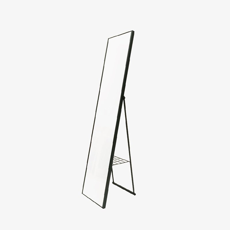 Juran Home | Slim Standing Mirror (Graphite Gray Sand) Versatile Industrial Style Full-length Mirror Coat Mirror - เฟอร์นิเจอร์อื่น ๆ - แก้ว สีดำ