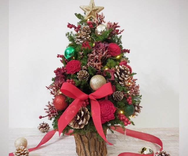 アートフラワー染花布花・ クリスマスツリー　　　　クリスマスドアベル アートフラワー染花布花・ クリスマスツリー クリスマスドアベル