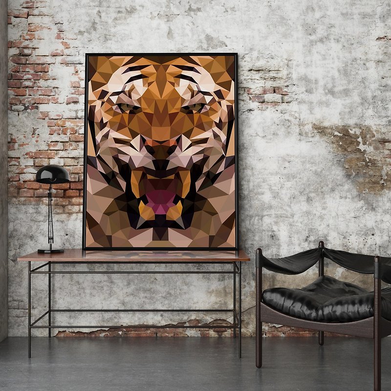 Tiger • Roar - Entrance Ceremony, Room Decor, Tiger Prints - Posters - Cotton & Hemp Multicolor