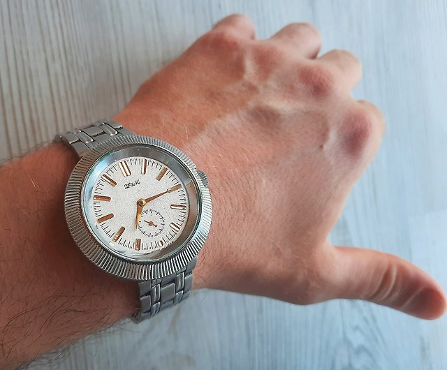 ZIM ソビエト製 巻き上げ式 メンズ腕時計 17 石 - 素敵な文字盤 1960 年代 ヴィンテージ腕時計
