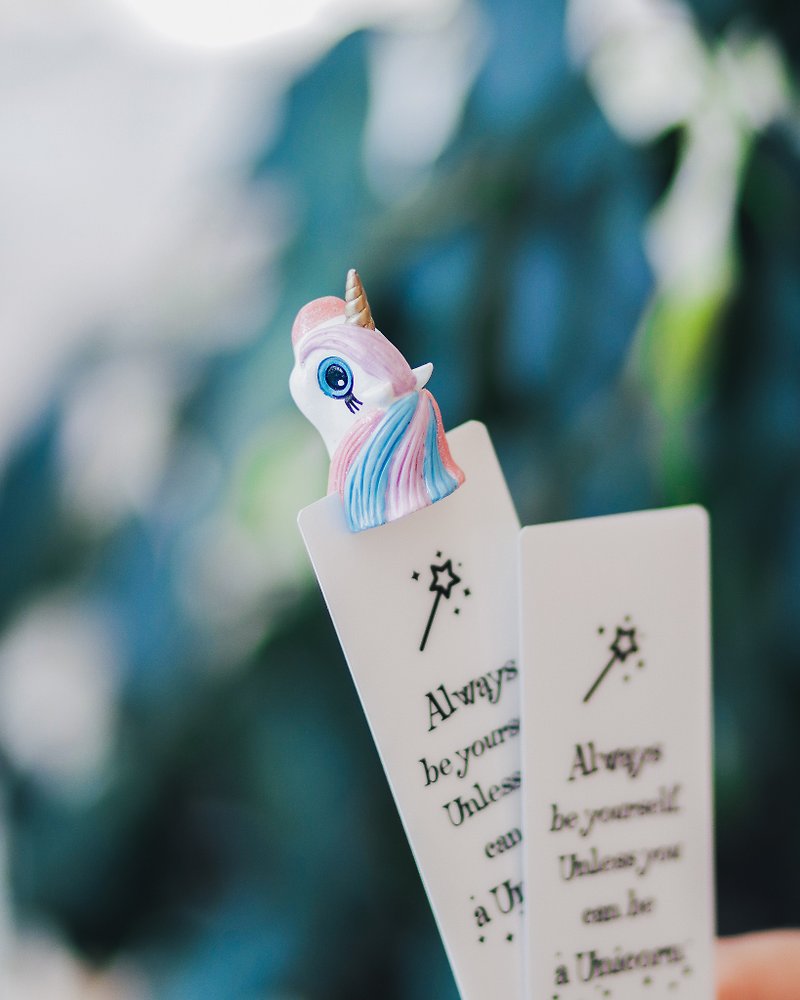 พลาสติก ที่คั่นหนังสือ สึชมพู - Glam Unicorn bookmark from authentic MYBOOKMARK