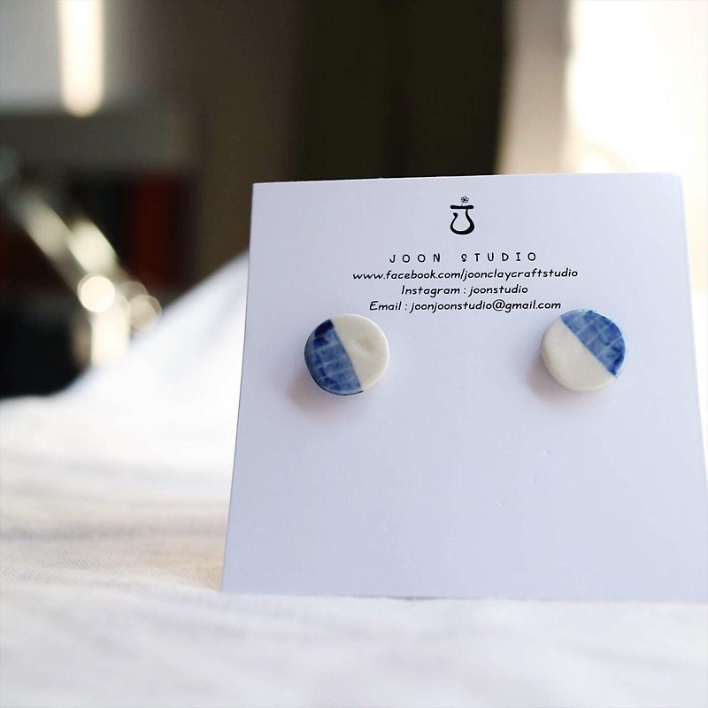 Scent of the Rain earring - Earrings & Clip-ons - Pottery Blue