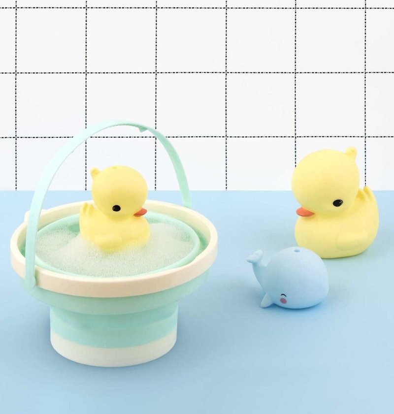 Goody Bag - 荷蘭a Little Lovely Company–小鯨魚+小鴨洗澡玩具 - 兒童泳衣 - 塑膠 