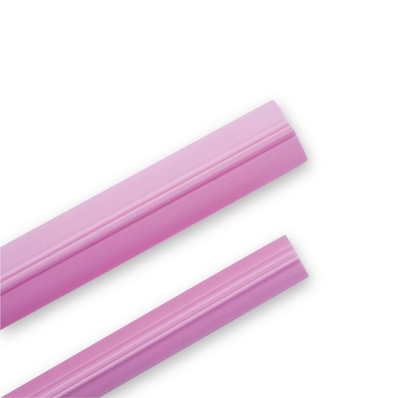 【吸吸管】-Pink 244-  打開清洗、捲曲收納、直接戳膜好方便 - 環保飲管 - 塑膠 粉紅色