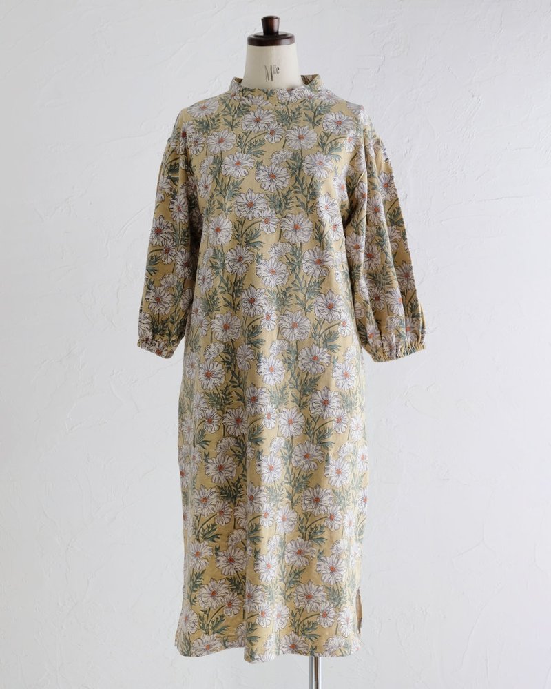 Ranunculus jersey dress - One Piece Dresses - Cotton & Hemp Yellow